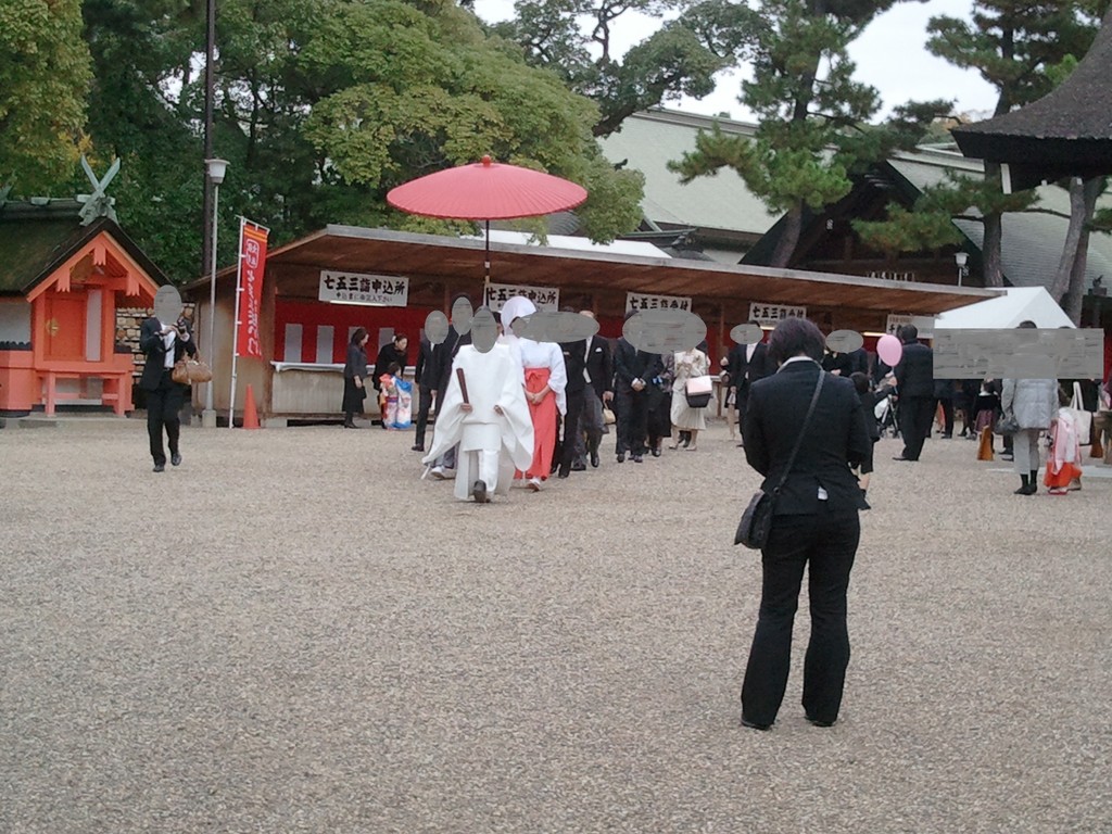 住吉大社進行的神道教婚禮